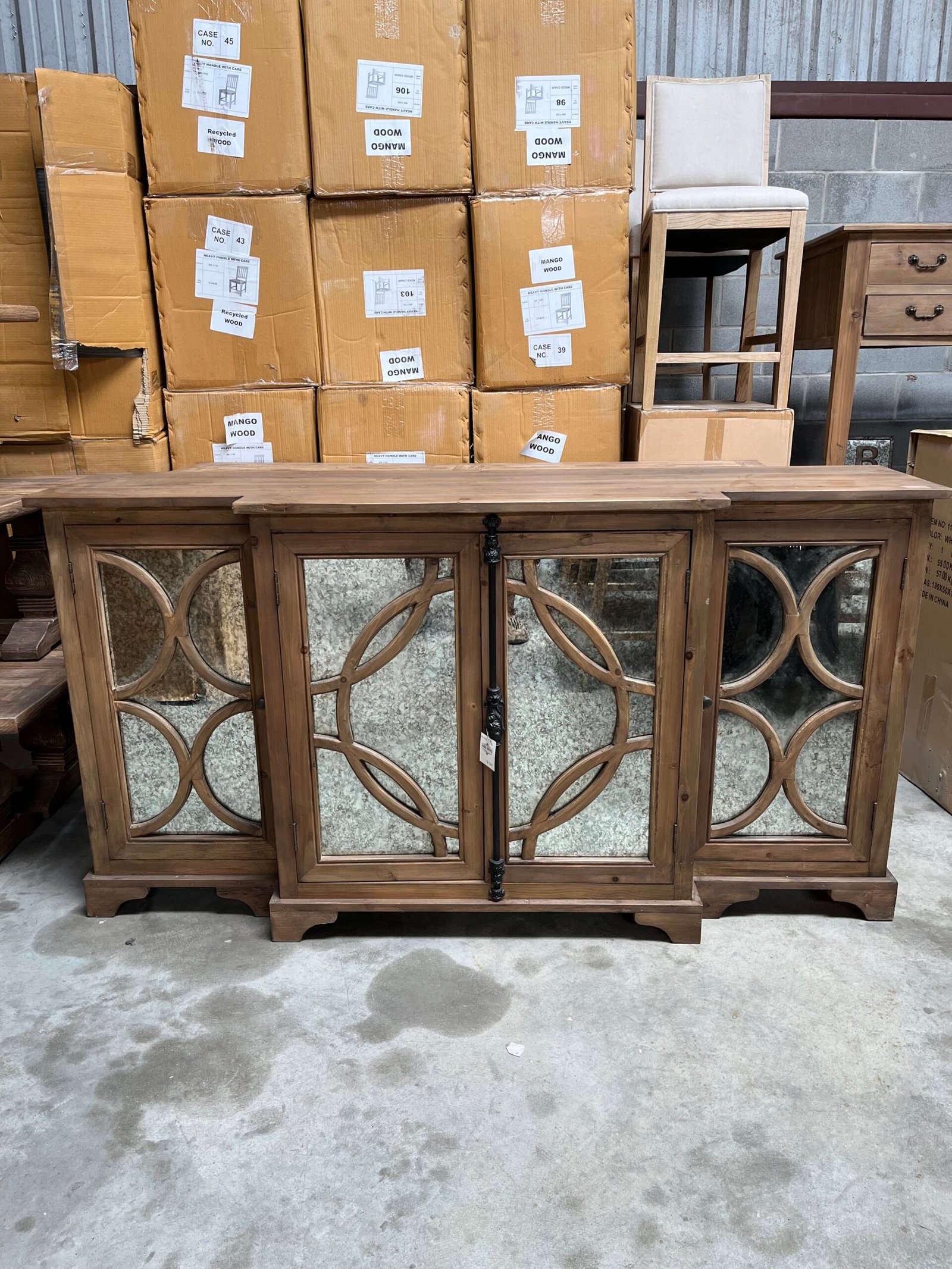 Natural Pine s/b w/antique mirror