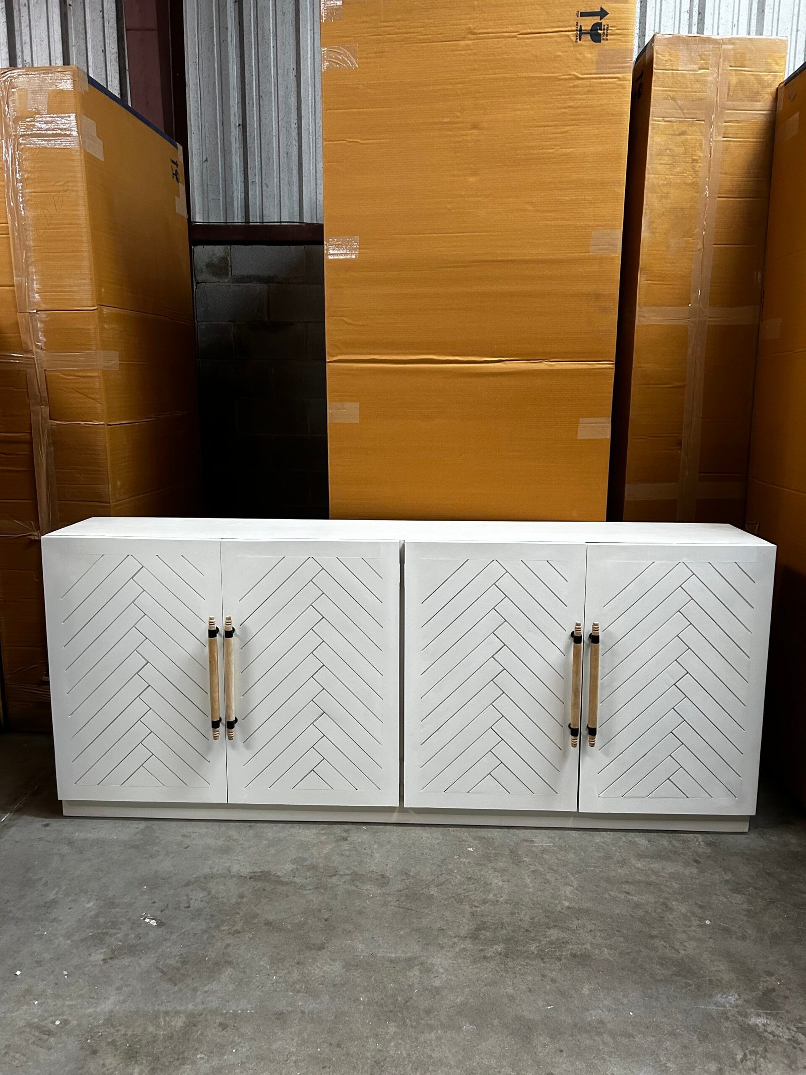 Harringbone mango s/b white