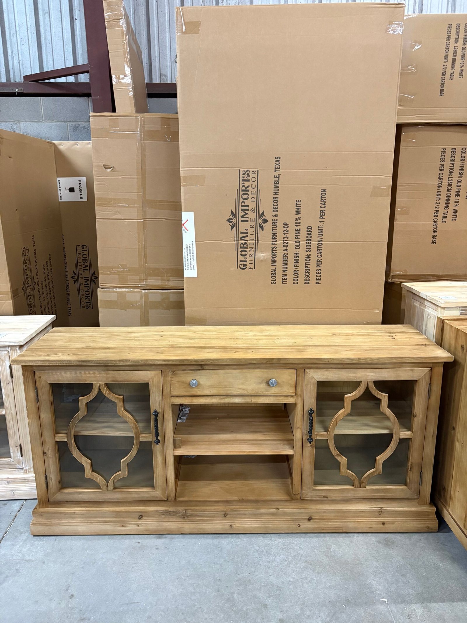 natural elm tv console