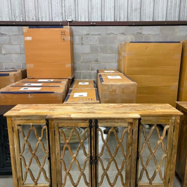 Natural mango mirrored front sideboard
