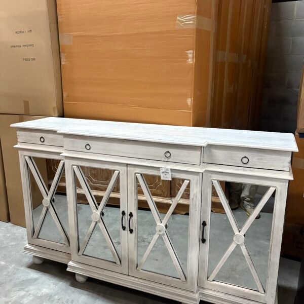 White mango sideboard w/mirror