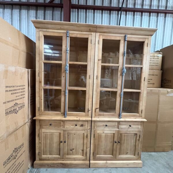 Natural elm display 2 piece