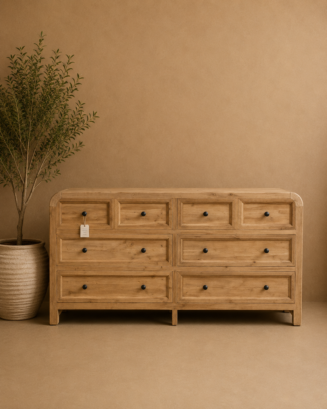 natural elm mid-century dresser
